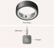 Oura Ring 4, Stealth, Size 8,Smart Wearable, Sleep, Fitness  Heart Rate Tracker