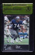 BAS 1997 Upper Deck NFL Legends Bob Lilly #46 Beckett Auth Sticker Auto HOF ow6