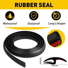 10ft Car Door Edge Trim Guard Molding Rubber Seal Strip Scratch Protector Black