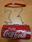 Coca-Cola VTG Red Crystal Barrel Crossbody Wristlet Clutch Purse Forever 21