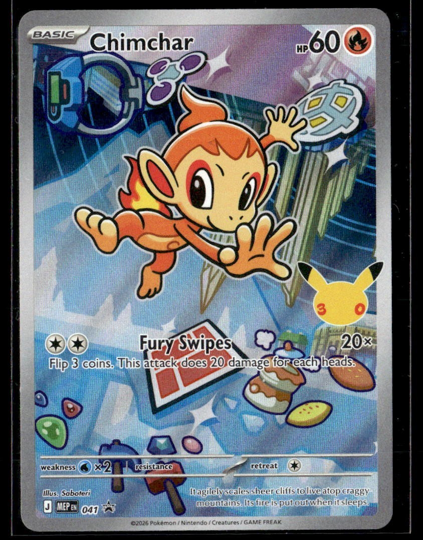 Pokemon Mega Evolution Promo Chimchar Black Star Promo #041