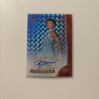2024-25 Finest KJ Simpson Jr. Flashback Auto RC Blue Geometric Refractor /99