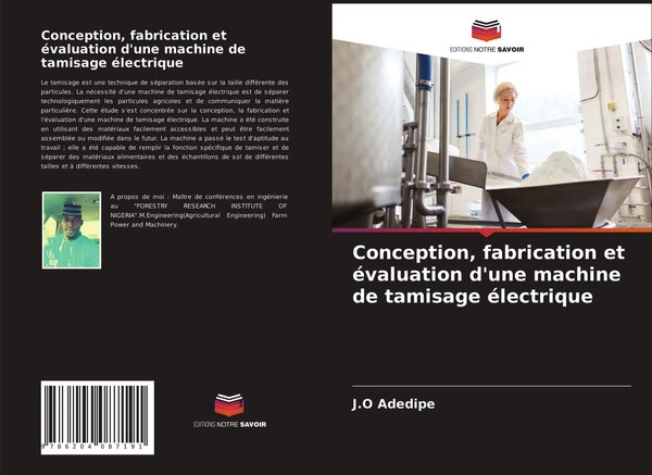 J. O Adedipe | Conception, Fabrication Et éValuation D'une Machine De...-image