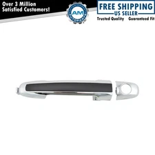 Door Handle Front Outer Chrome Black Insert Driver Side Left LH for 06-10 Sonata