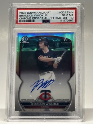 2023 Bowman Draft - Chrome Prospect Autographs Brandon Winokur  Refractor /499 