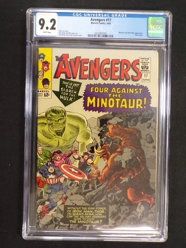 AVENGERS #17 MARVEL COMICS SILVER AGE HULK CAMEO CGC GRADED 9.2