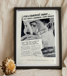 1937 Durham Duplex Razor Ad Barber Shave Vintage Shaving Advertisement