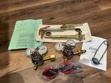 concoa 5500 series regualtors, welding torch, striker, and goggles