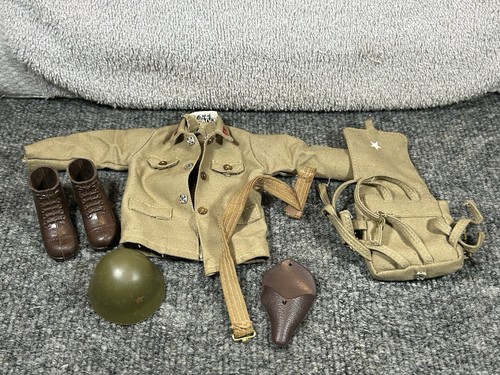 Vintage Gi Joe Sotw Japanese Imperial Soldier Partial Outfit Helmet Boots 1960s