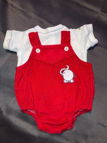 Vintage Cabbage Patch Kids/Doll Clothes Red Elephant Romper (400)