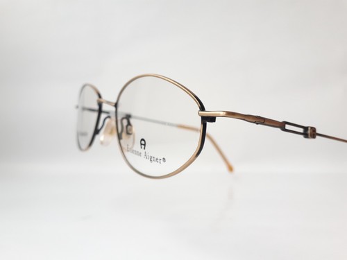 Etienne Aigner Gafas bronce negro metal ovalado hombres mujeres vintage... - Imagen 2 de 11