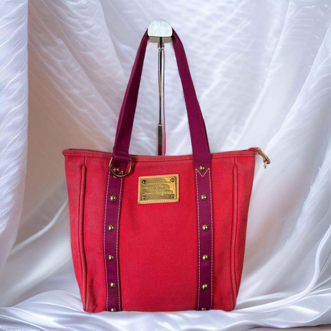 LOUIS VUITTON Antigua Cabas MM Canvas Tote From JAPAN | eBay