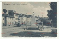 cartolina RONCIGLIONE: Piazza Principe di Piemonte con rullo compattatore - 1896