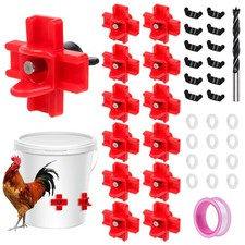 12 Pcs Chicken Waterer Nipples Horizontal Chicken Waterer Nipples for Poultry