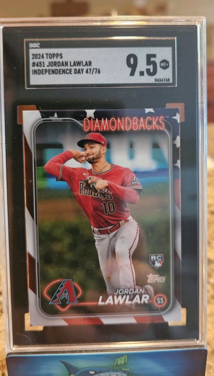 2024 Topps Series 2 - Jordan Lawlar #451 Independence Day /76 (RC)