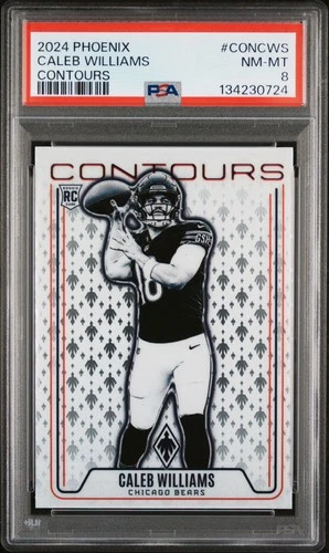2024 PANINI PHOENIX CONTOURS #CONCWS CALEB WILLIAMS ROOKIE RC PSA 8