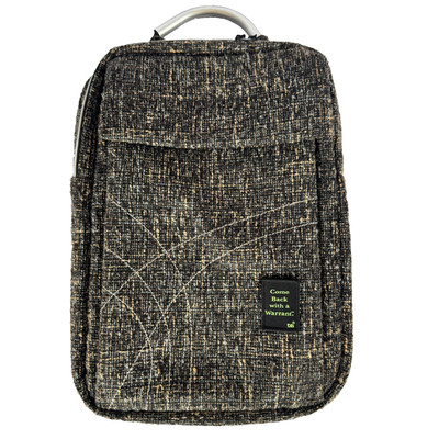 DIME BAGS Concrete Tweed Backpack COME BACK WITH A WARRANT Patch Laptop Slab Bag