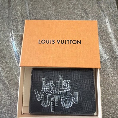 Louis Vuitton N60300 Pocket Organizer Virgil Abloh Damier Graphite Limited  