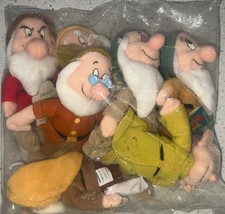 Vtg Lot 7 DISNEY 1990's Applause Seven Dwarfs 7" Plush COMPLETE SET
