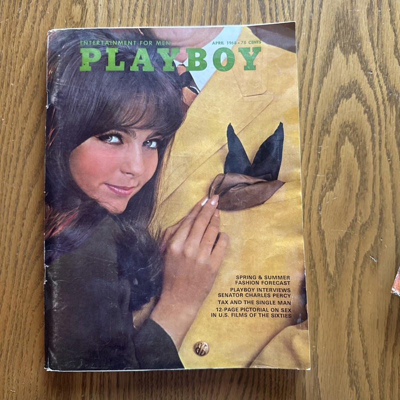 2 Vintage Playboy Magazines April 1968 & September 1968