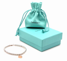T&Co.Return to Tiffany Kugelarmband  HerzanhängerSilber/Roségold 17cm+Box NP860€