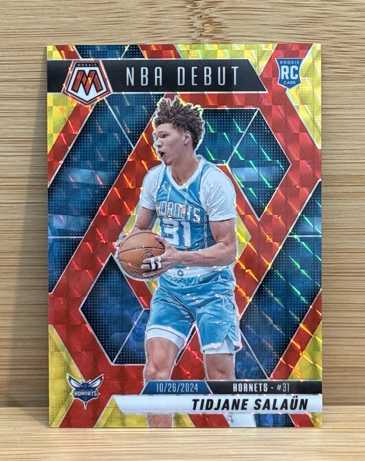 TIDJANE SALAUN 2024-25 MOSAIC DEBUT ROOKIE YELLOW RED CHOICE RC /75