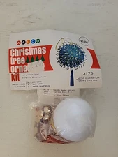 Vintage Walco Push Pin Sequin Beaded Christmas Ornament Kit #3173