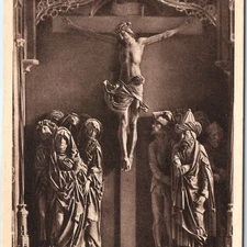 c1920s Detwang, Germany Crucifixion Sculpture Altar Gothic Riemenschneider A351