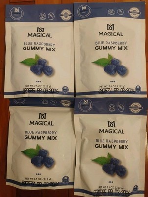 4 Pack MAGICAL BUTTER Organic Premium Blue Raspberry Gummy Mix B.B.03/2026