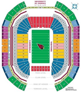 Detroit Lions vs Arizona Cardinals LL Sect 133 Row 2 with Orange parking pass