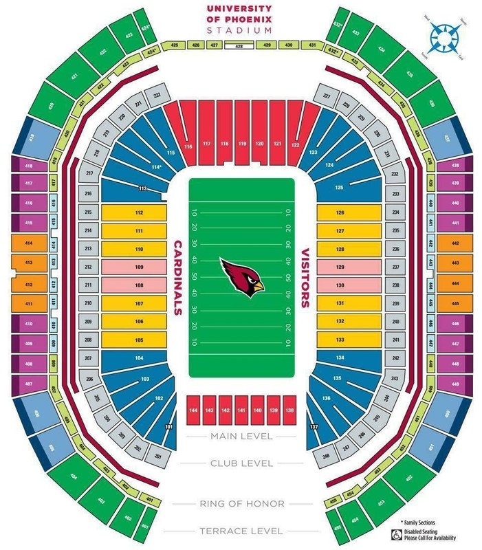 Dallas Cowboys vs Arizona Cardinals LL Sect 133 Row 2 (with Orange parking pass)