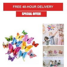 OPSEAM 3D Butterfly Wall Decor 72 PCS Stickers for Party Decorations