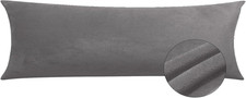 Velvet Body Pillow Cover with Zipper, Super Soft and Cozy Luxury Fuzzy Flannel P