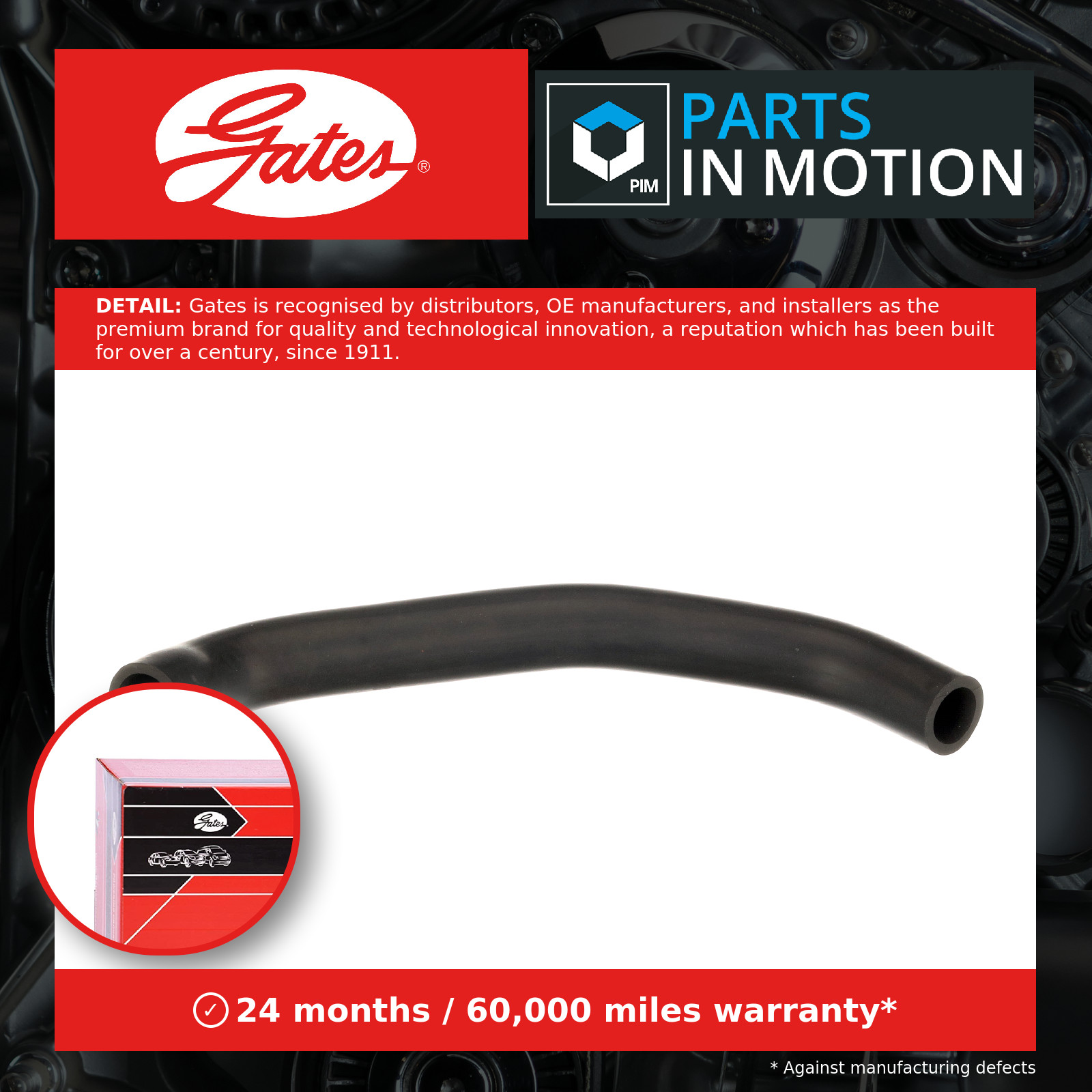GATES EMH610 Hose, crankcase breather for VW - Image 4