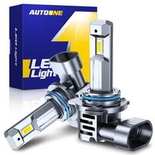 9012 HIR2 10000K LED Headlight Bulbs Kit High Low Beam Super Bright Combo White