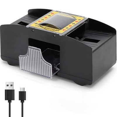 Elektrischer Kartenmischer 4 Decks Kartenmischmaschine Poker UNO Blackjack Leise
