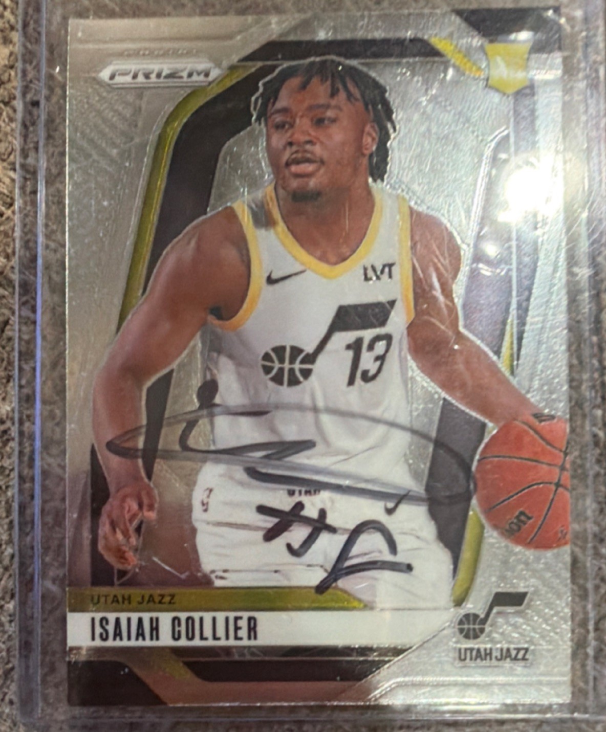 2024-25 Panini Prizm Isaiah Collier #227 Utah Jazz Autographed Basketball