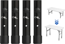 Table Leg Extenders for Folding Tables, Metal Table Leg Extensions for Bent and