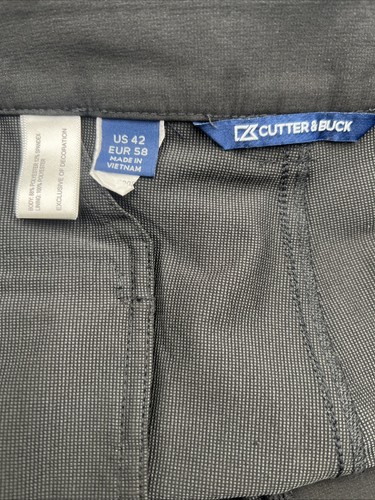 Cutter & Buck Mens Black Flat Front Short Size 42 With 9” Inseam - Picture 5 of 8