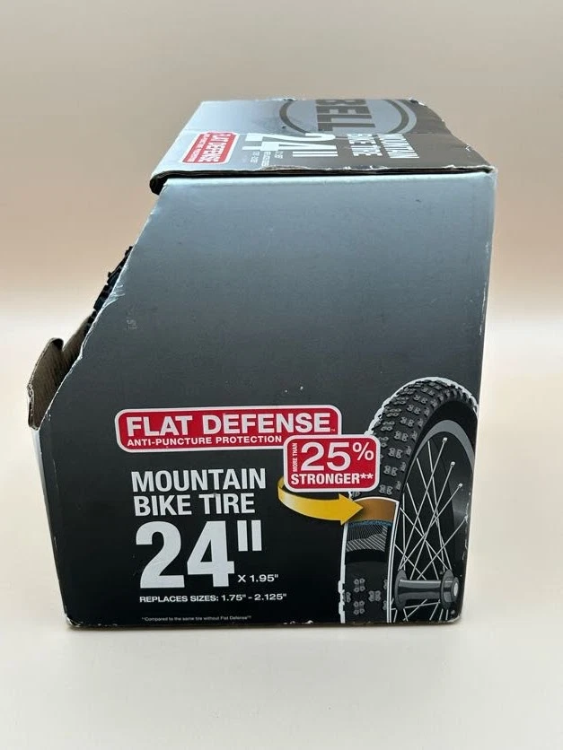 Neumático de bicicleta de montaña Bell 24" todo terreno defensa plana banda de rodadura negro 24" x 1,95" Foto 3 de 4