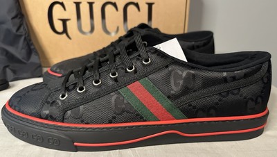 Gucci Tennis 1977 Off The Grid Low Black Sneakers Men Sz 13 (US