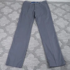 Banana Republic Pants Mens 32 Grey Non Iron Modern Slim Fit Micro Check Chino