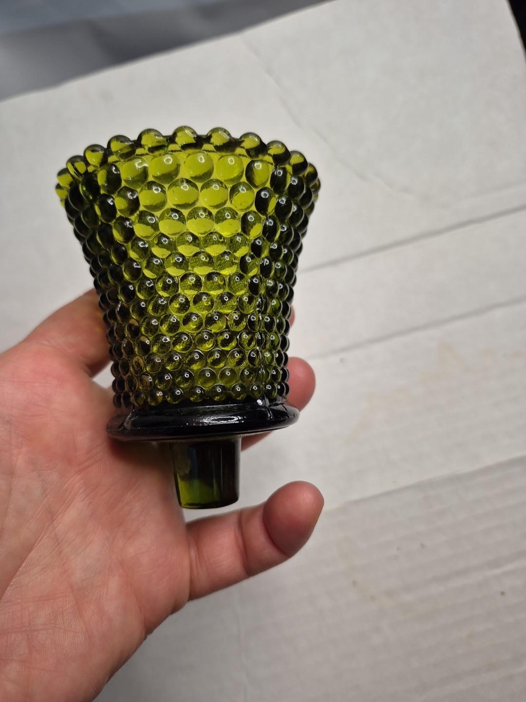 Vintage Pair Homeco Ave Syroco Green Hobnail Sconce Candle Votive Holder