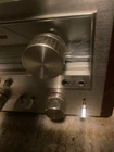 pioneer sx 1250 vintage stereo receiver glass cracked on far side by volume nob