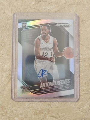#ad 2024 25 Panini Prizm Black Antonio Reeves Auto Silver Prizms RC Pelicans $2.99