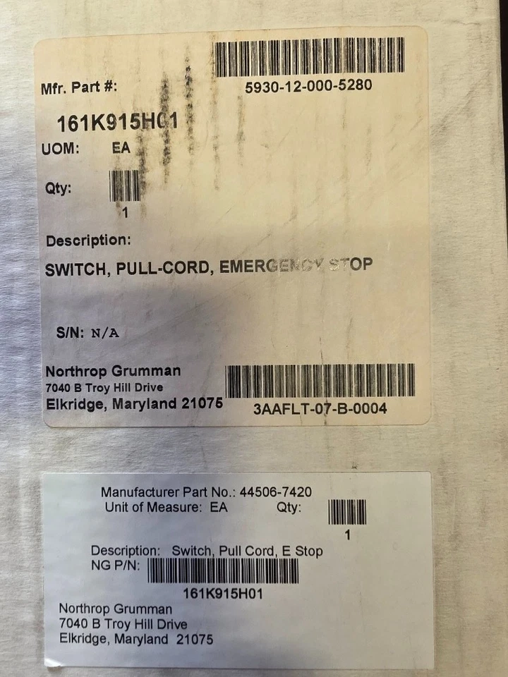 Interruptor de tracción de emergencia de cuerda Omron Automation 44506-7420 ER1032-042NEL 240V nuevo Foto 4 de 4