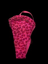 Vintage 1998 Florida Vacation Barbie Pink Animal Print Swimsuit Only Mattel