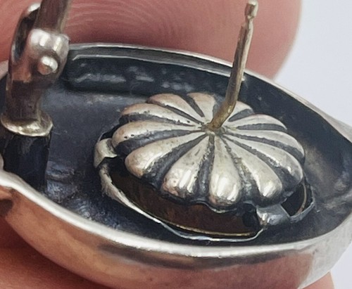 Lagos Caviar Sterling Silver & 18k Yellow Gold Earrings - Picture 6 of 7