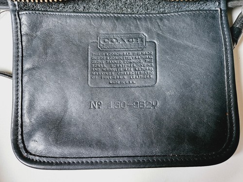 Vintage Coach Zippered Clutch Basic Bag Black Leather 9455 USA - Picture 12 of 13