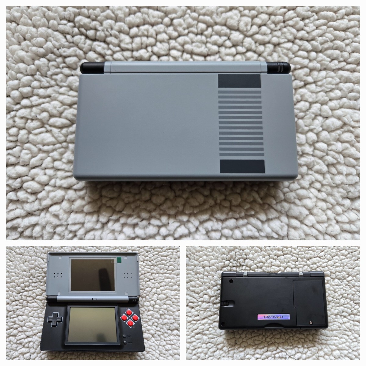 Custom NES Nintendo DS Lite Handheld System With Charger NEW SHELL